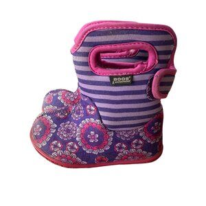 BOGS Baby Snow Boots Pull On Waterproof Faux Fur Lined Toddler Size 6